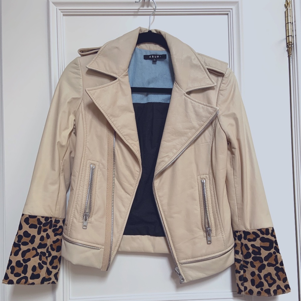 Ksubi faux leather moto jacket